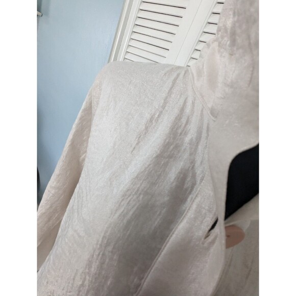 Talk of the Walk Jacket Womens XL Bell Sleeve Cream Frill Collar Retro Glam NEW - Picture 11 of 16